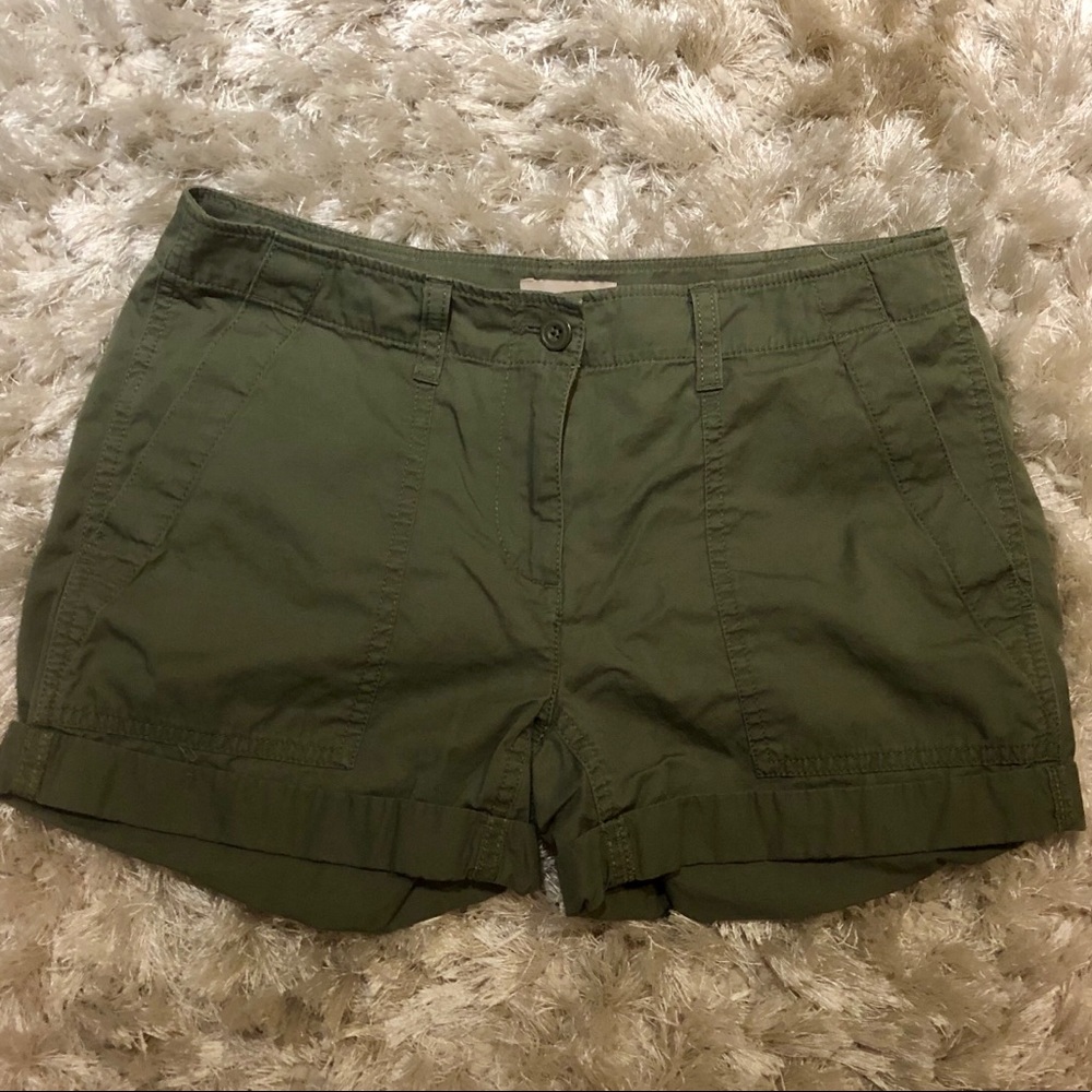 Loft Outlet Army Green Cargo Shorts